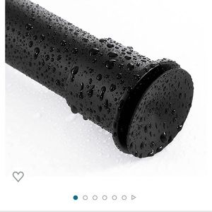 Black tension rod for shower curtain or window